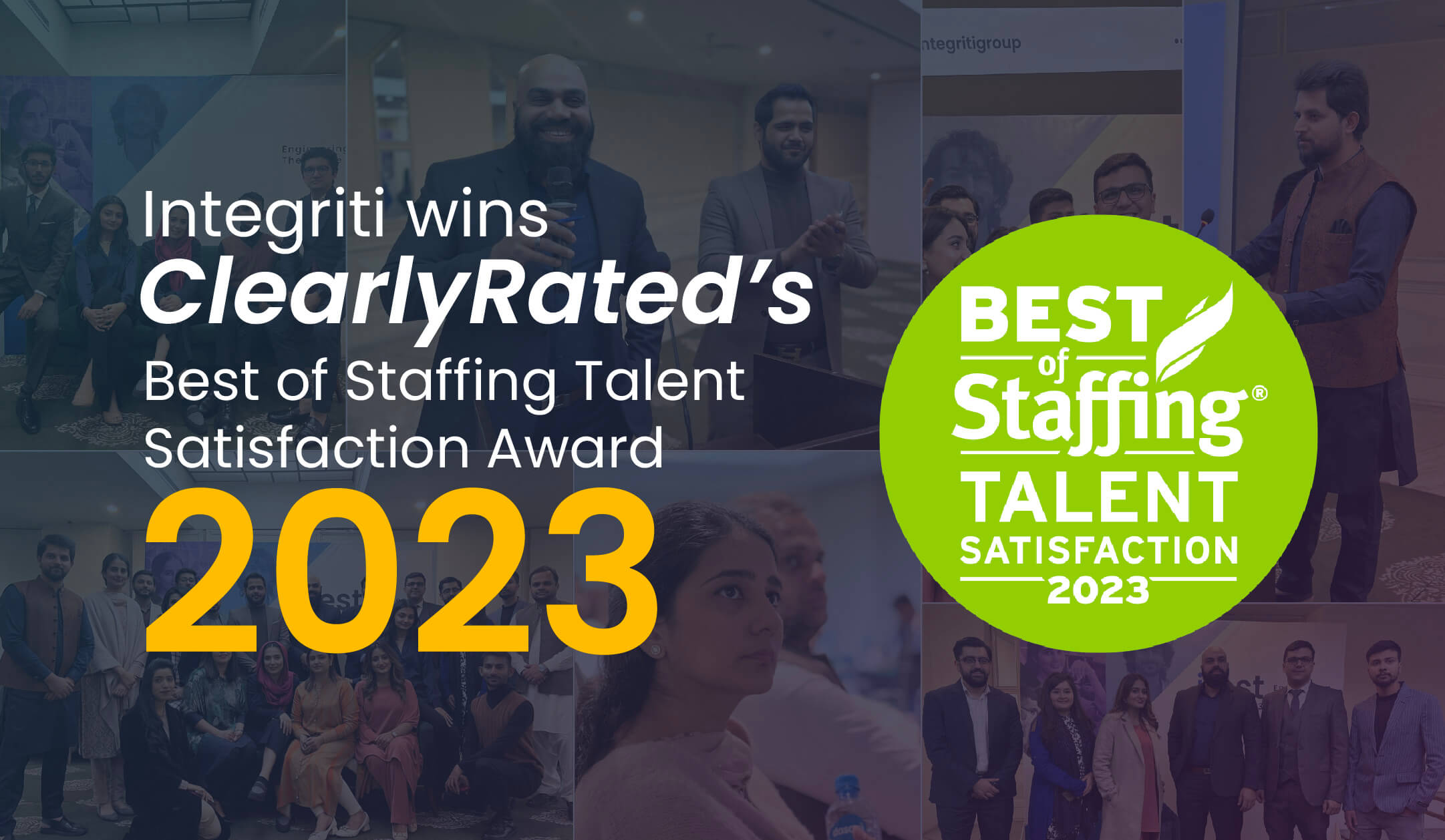 Integriti Group Inc. receives 2023 best of staffing talent award for service excellence